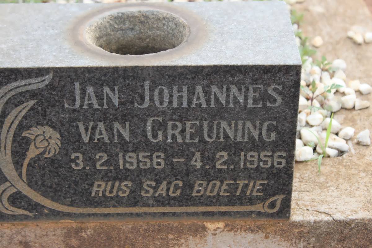 GREUNING Jan Johannes, van 1956-1956