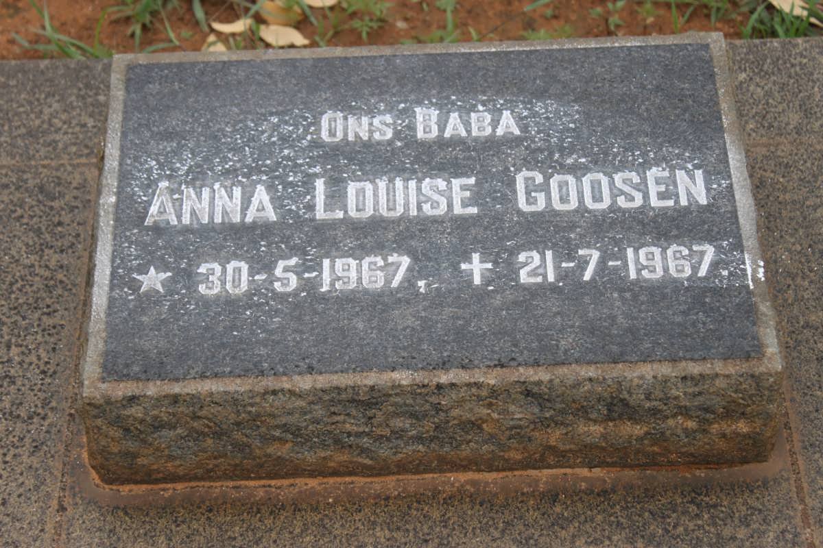 GOOSEN Anna Louise 1967-1967