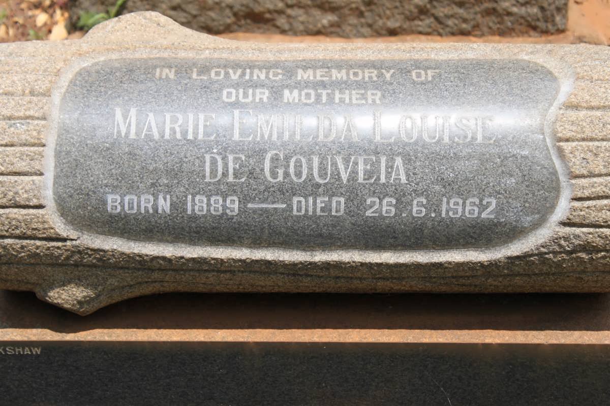 GOUVEIA Marie Emilda Louise, de 1889-1962