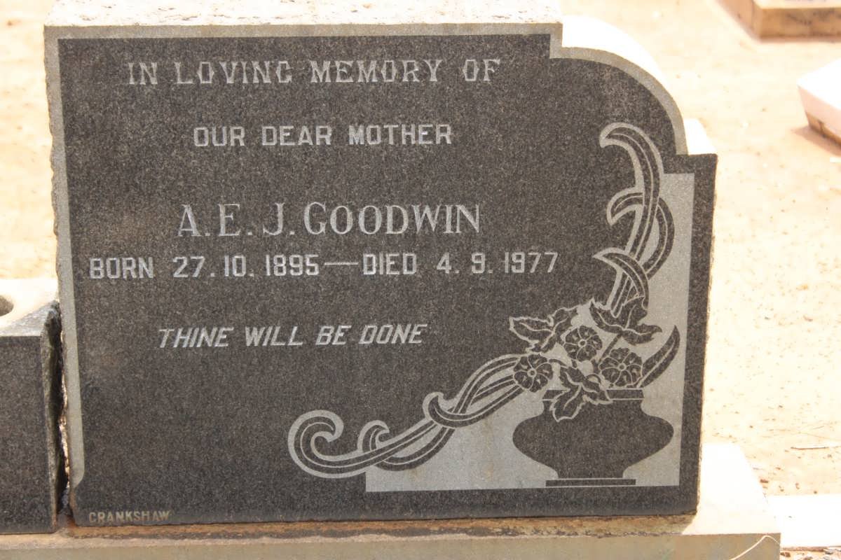 GOODWIN A.E.J. 1895-1977