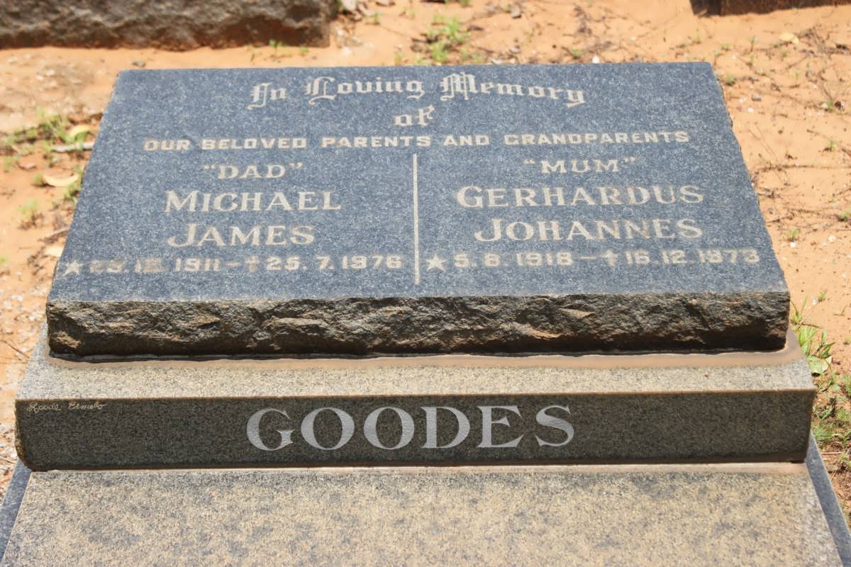 GOODES Michael James 1911-1976 &amp; Gerhardus Johannes 1918-1973