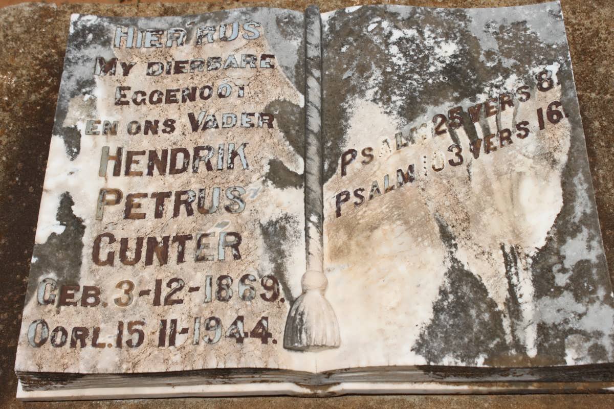 GUNTER Hendrik Petrus 1869-1944