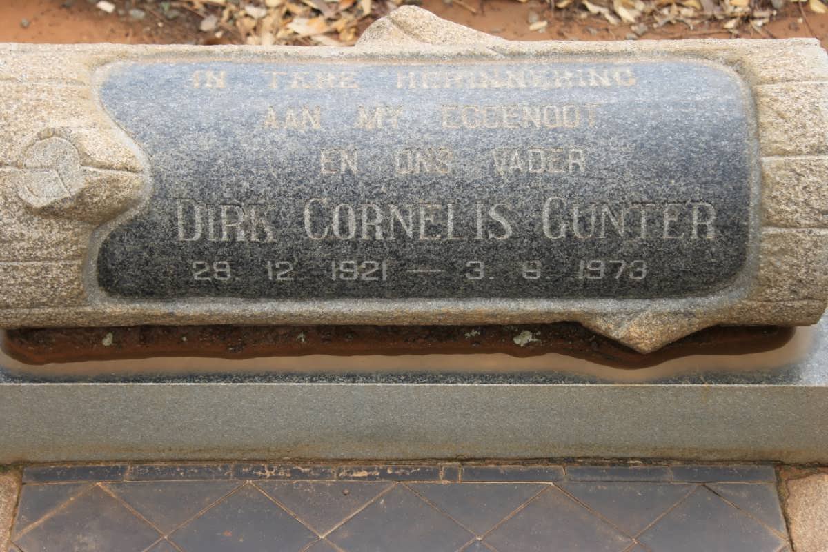 GUNTER Dirk Cornelis 1921-1973
