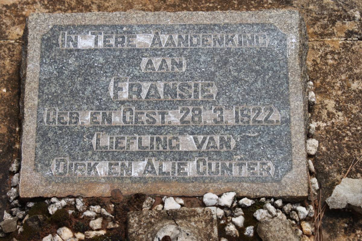 GUNTER Fransie 1922-1922