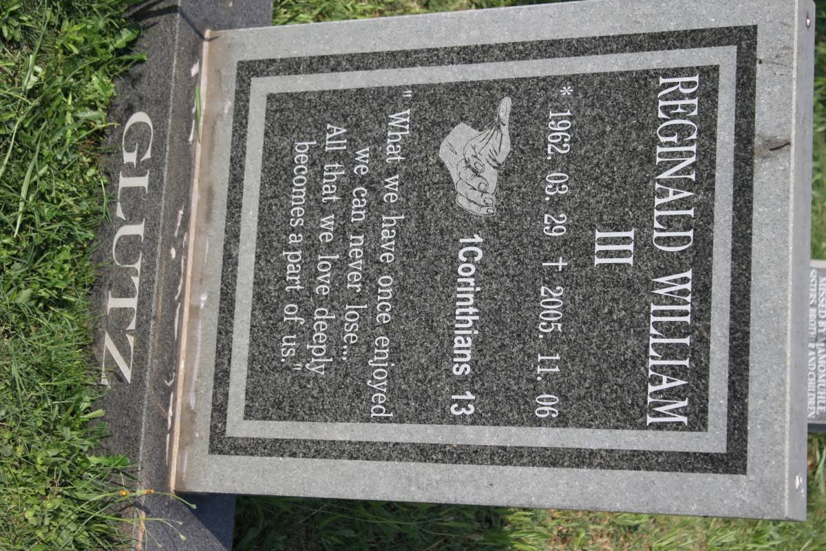 GLUTZ Reginald William 1962-2005