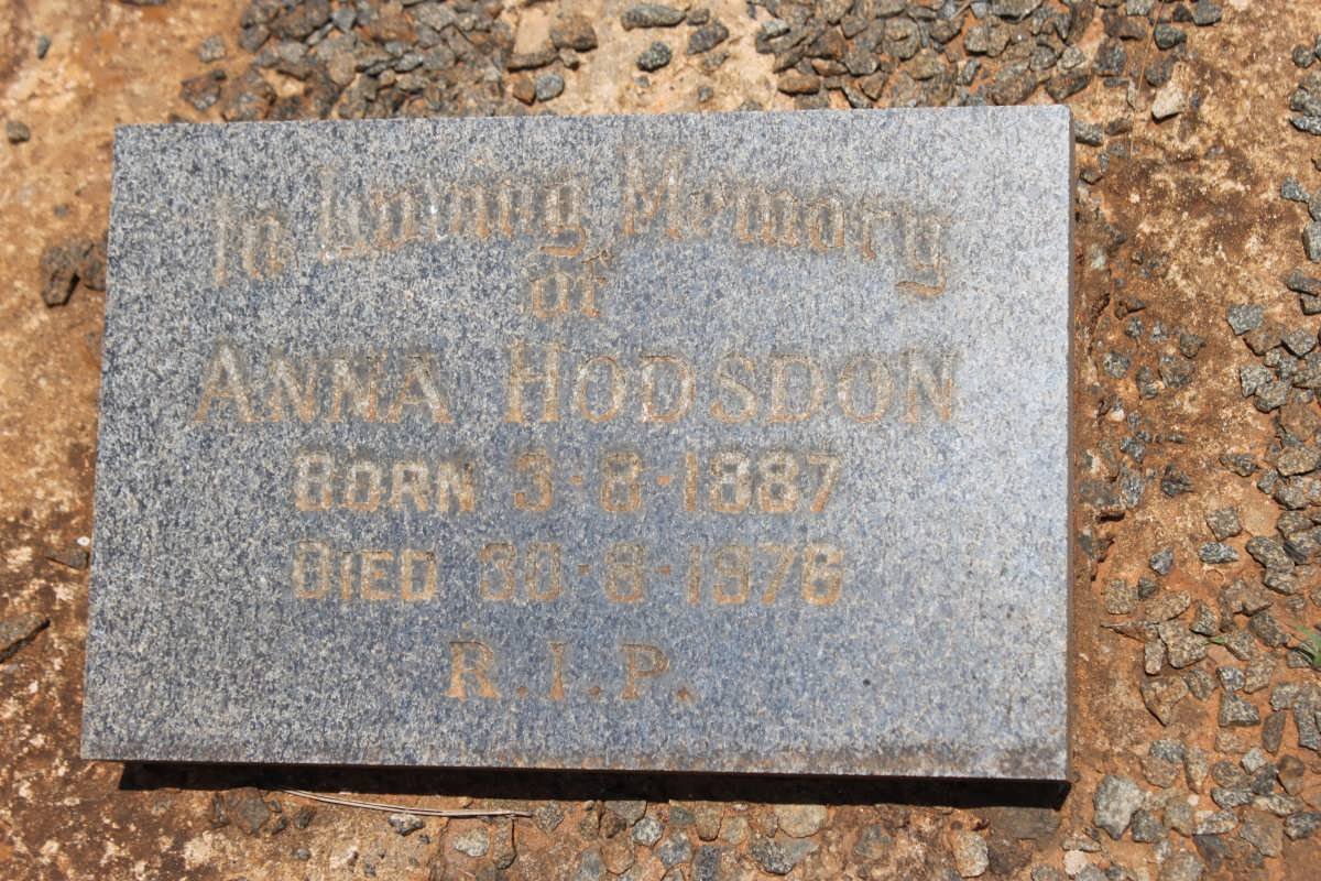 HODSDON Anna 1887-1976