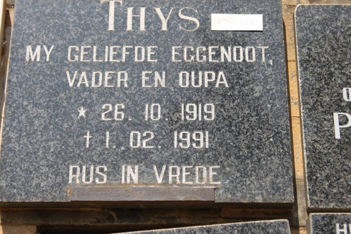 HOFFMAN Matthys Du Toit 1919-1991