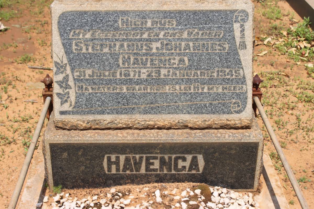HAVENGA Stephanus Johannes 1871-1945