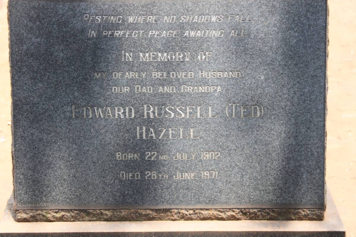 HAZELL Edward Russell 1902-1971