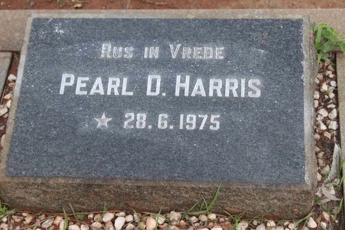 HARRIS Pearl D. -1975
