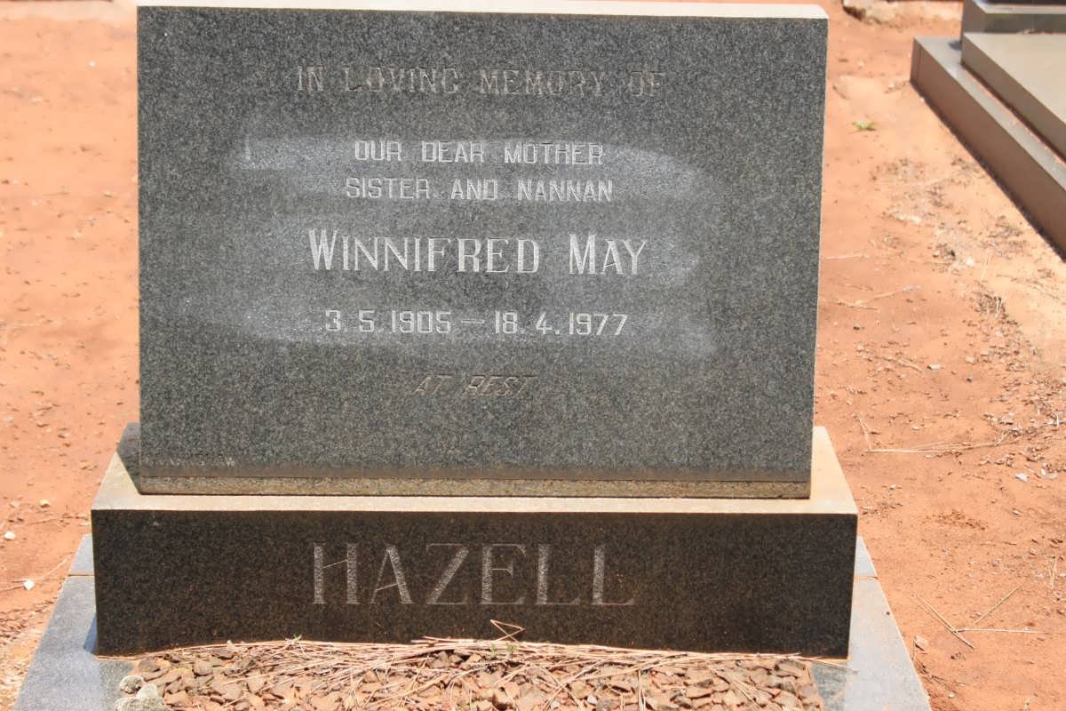 HAZELL Winnifred May 1905-1977