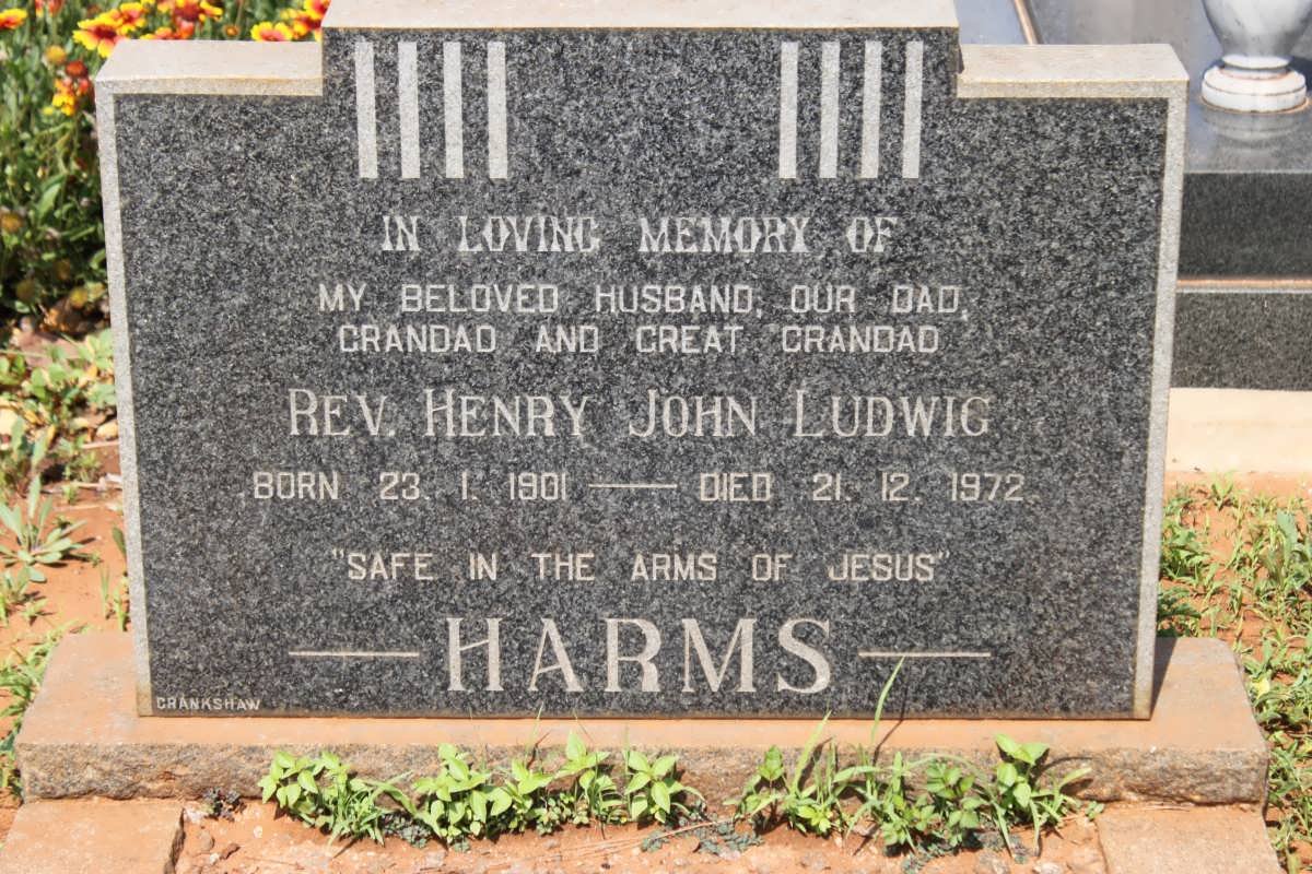 HARMS Henry John Ludwig 1901-1972