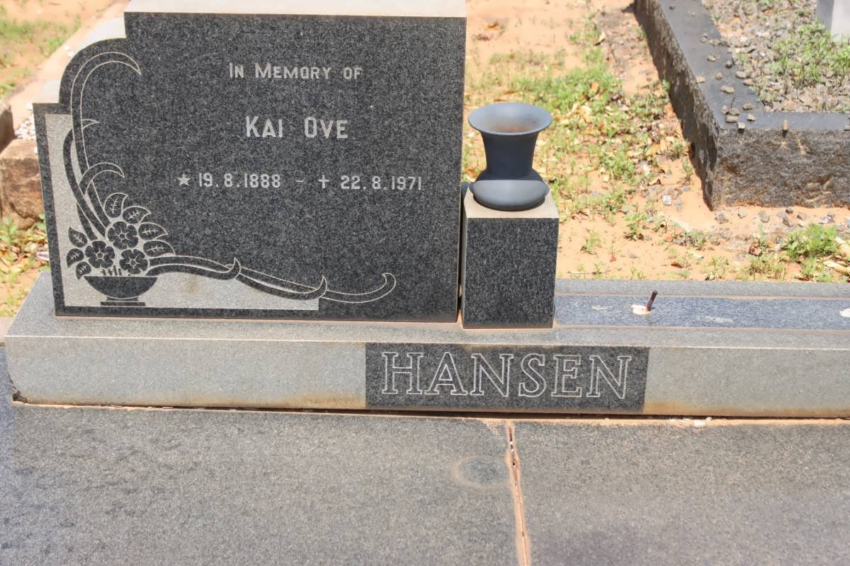 HANSEN Kai Ove 1888-1971