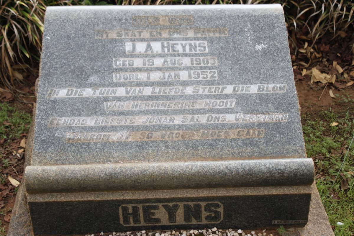 HEYNS J.A. 1903-1952