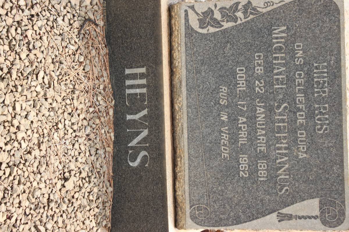 HEYNS Michael Stephanus 1881-1962