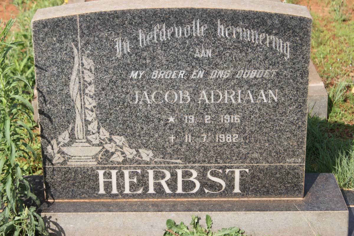HERBST Jacob Adriaan 1916-1982