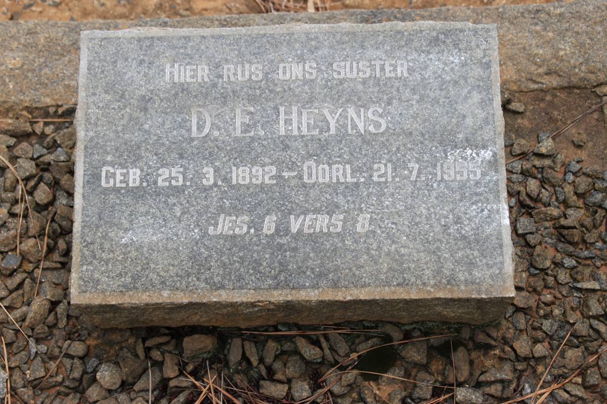 HEYNS D.E. 1892-1955