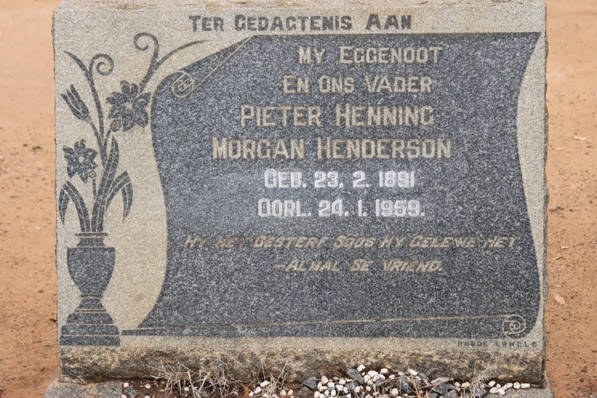 HENDERSON Pieter Henning Morgan 1891-1959