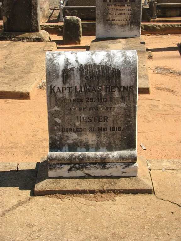 HEYNS Lukas -1903 &amp; Hester -1916