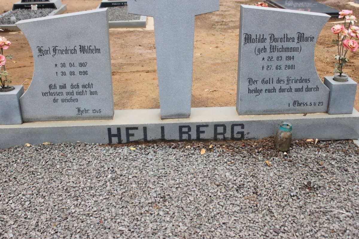 HELLBERG Karl Friedrich Wilhelm 1907-1996 &amp; Matilde Dorothea Marie WICHMANN 1914-2001