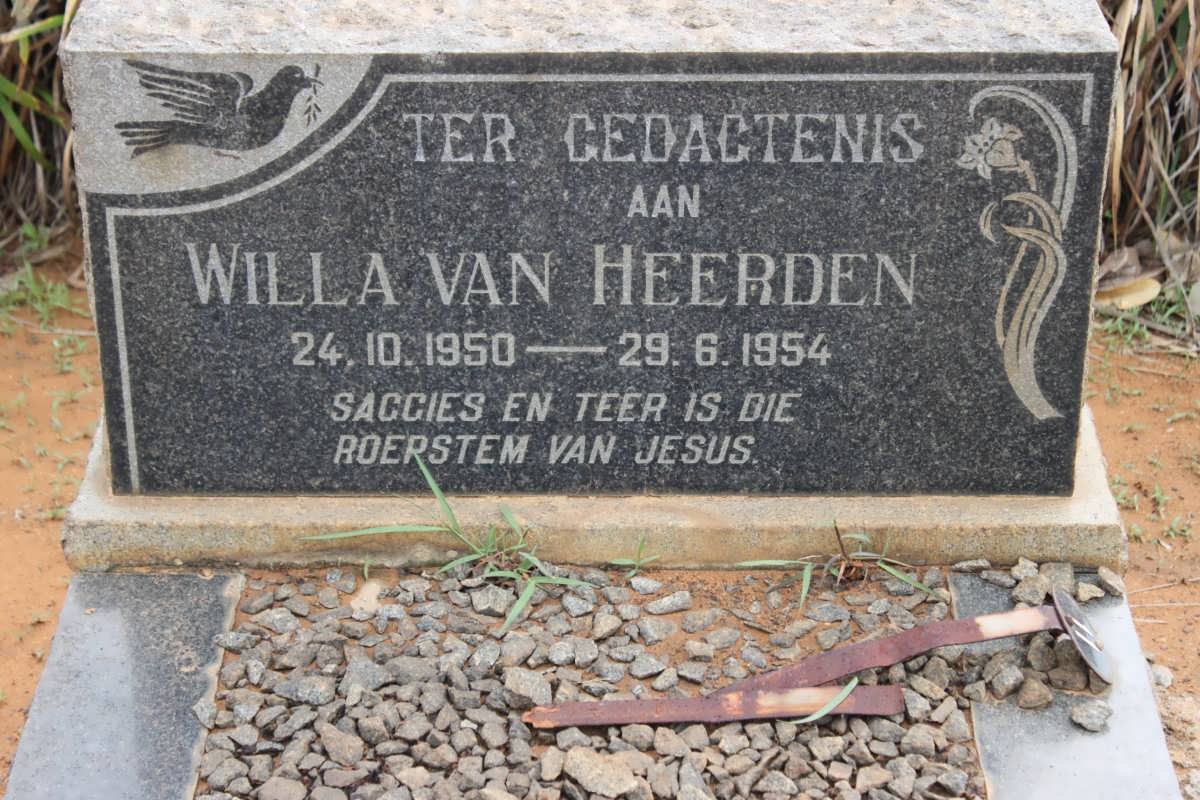 HEERDEN Willa, van 1950-1954