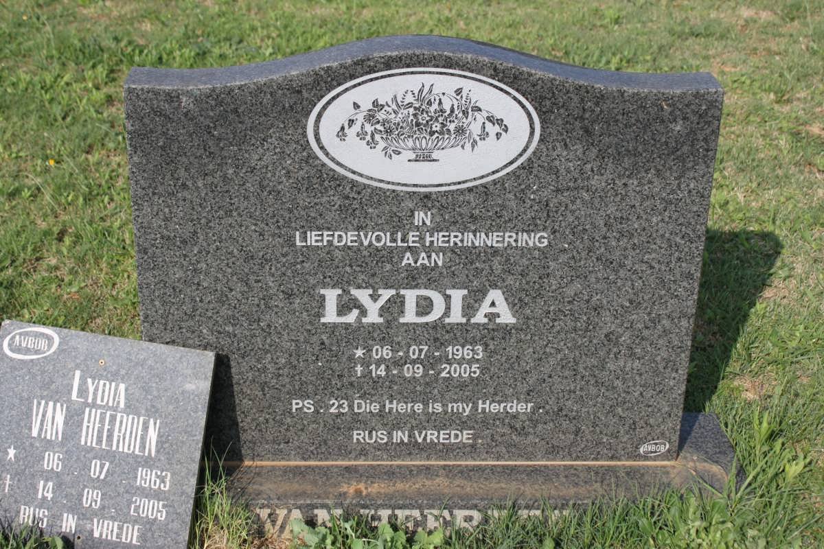 HEERDEN Lydia, van 1963-2005