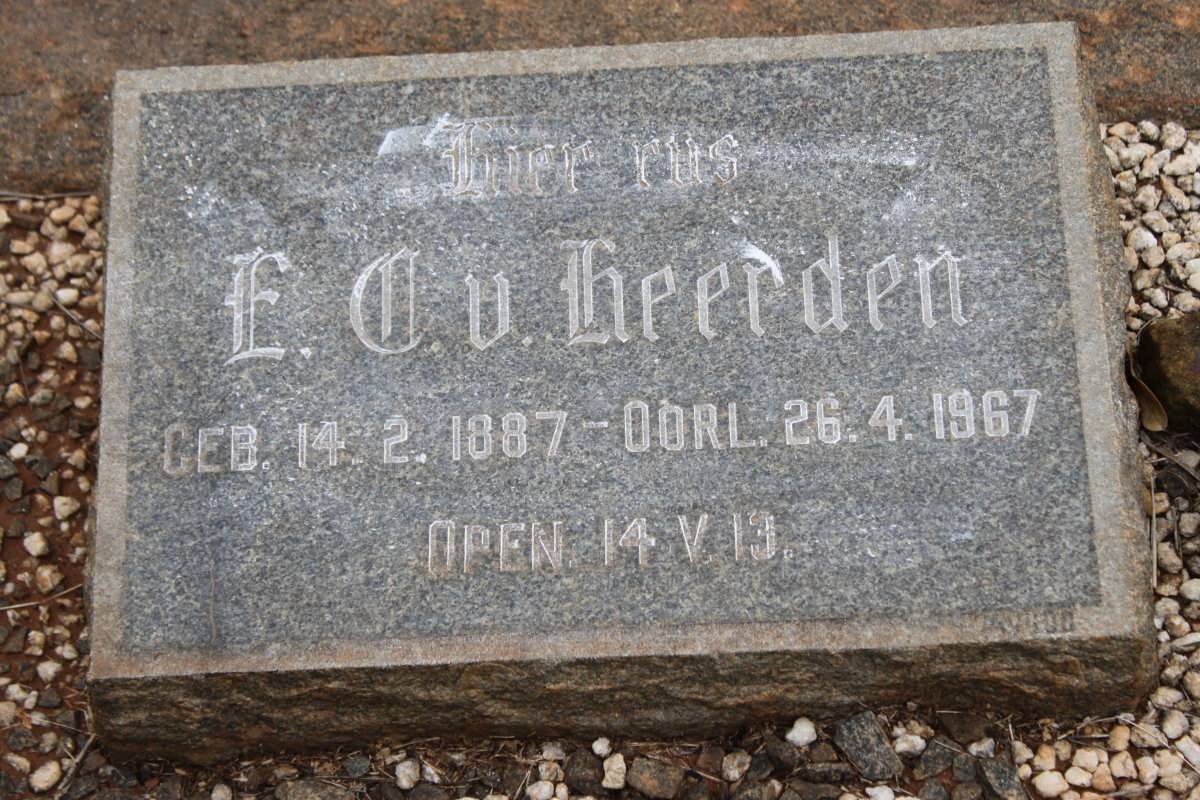 HEERDEN E.C., v. 1887-1967