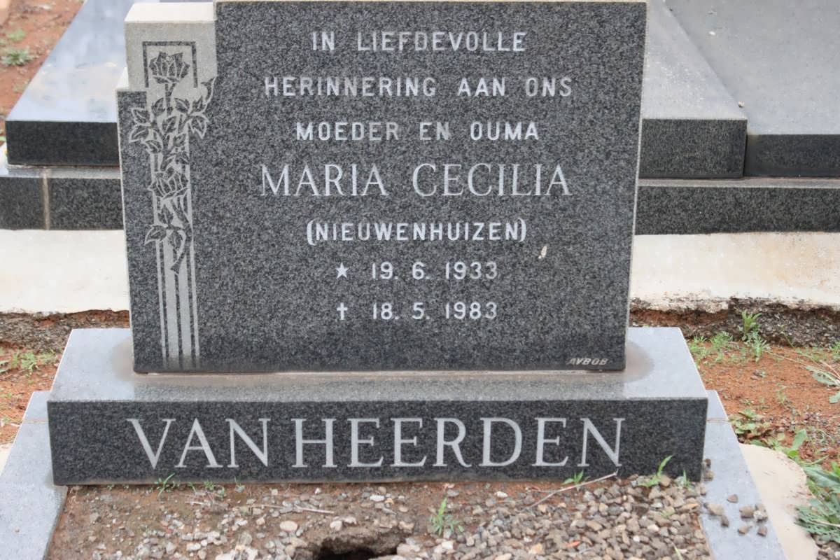 HEERDEN Maria Cecilia, van nee NIEUWENHUIZEN 1933-1983