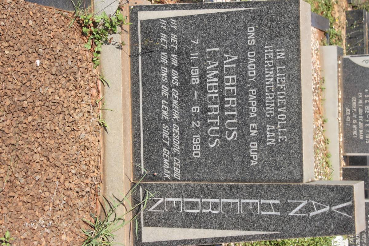 HEERDEN Albertus Lambertus, van 1918-1980