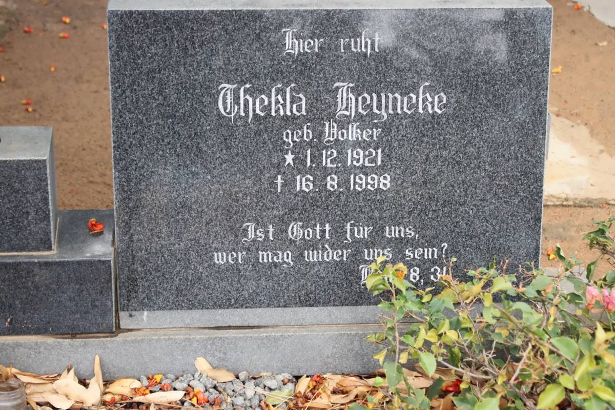 HEYNEKE Thekla nee VOLKER 1921-1998