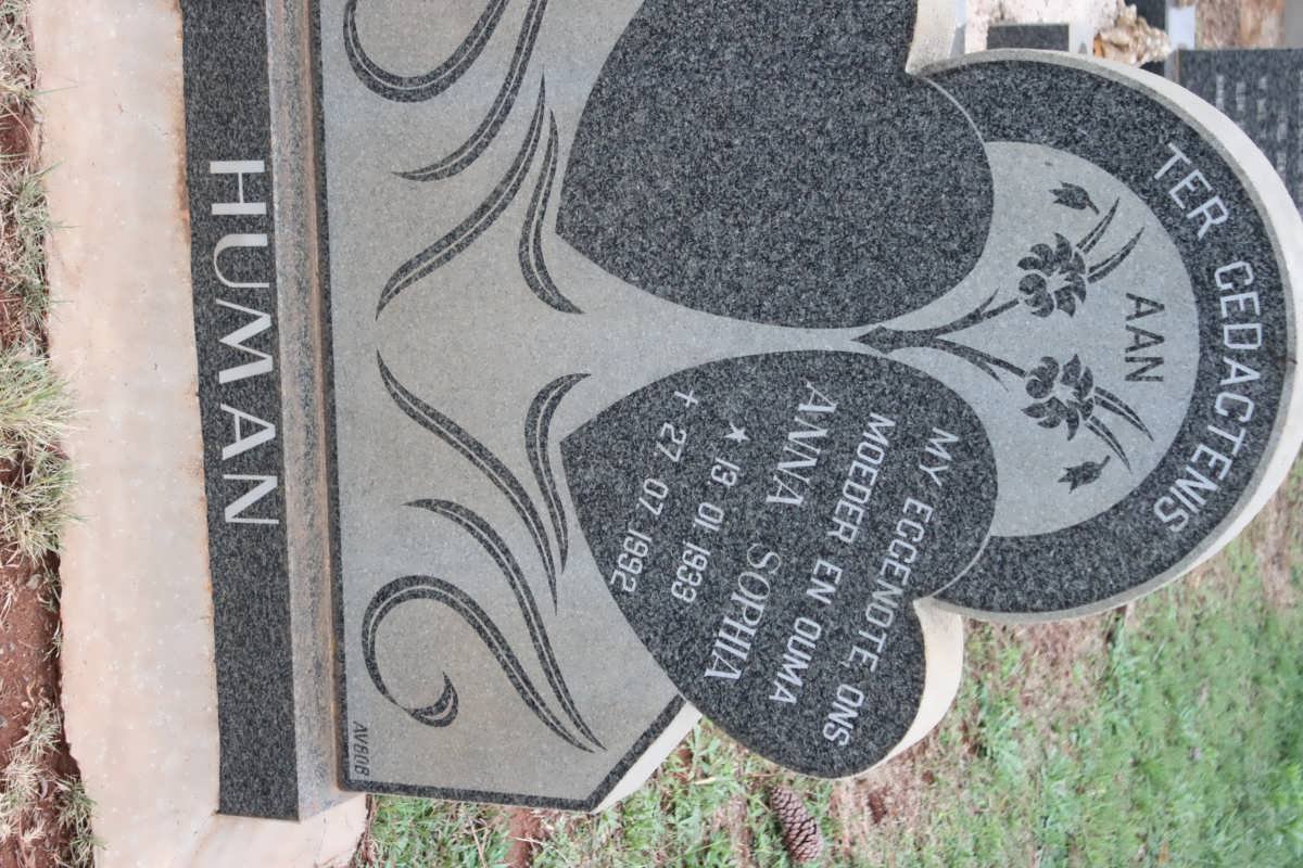 HUMAN Anna Sophia 1939-1992