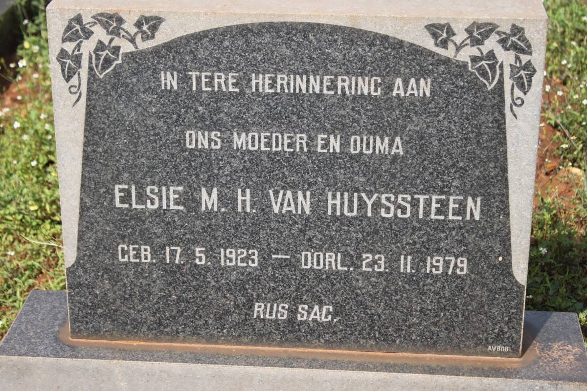 HUYSTEEN Elsie M.H.,van 1923-1979