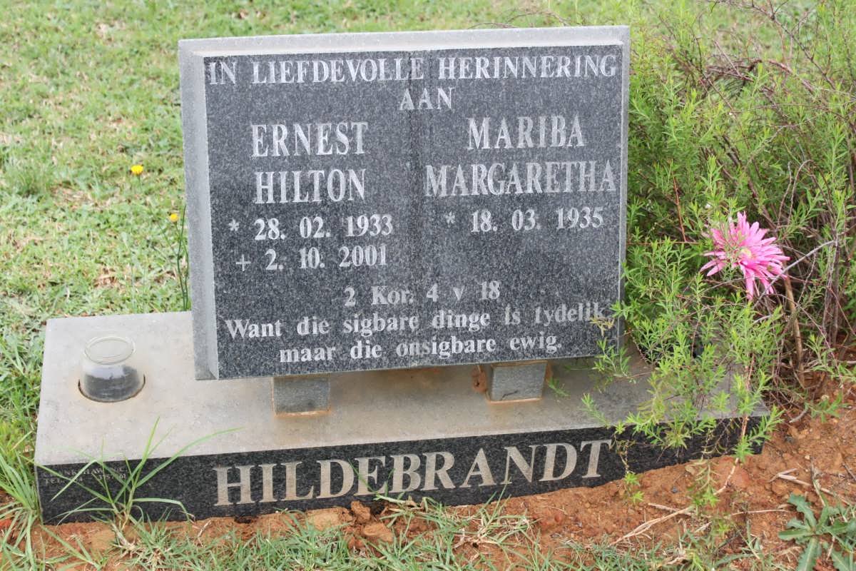 HILDEBRANDT Ernest Hilton 1933-2001 &amp; Maria Margaretha 1935-