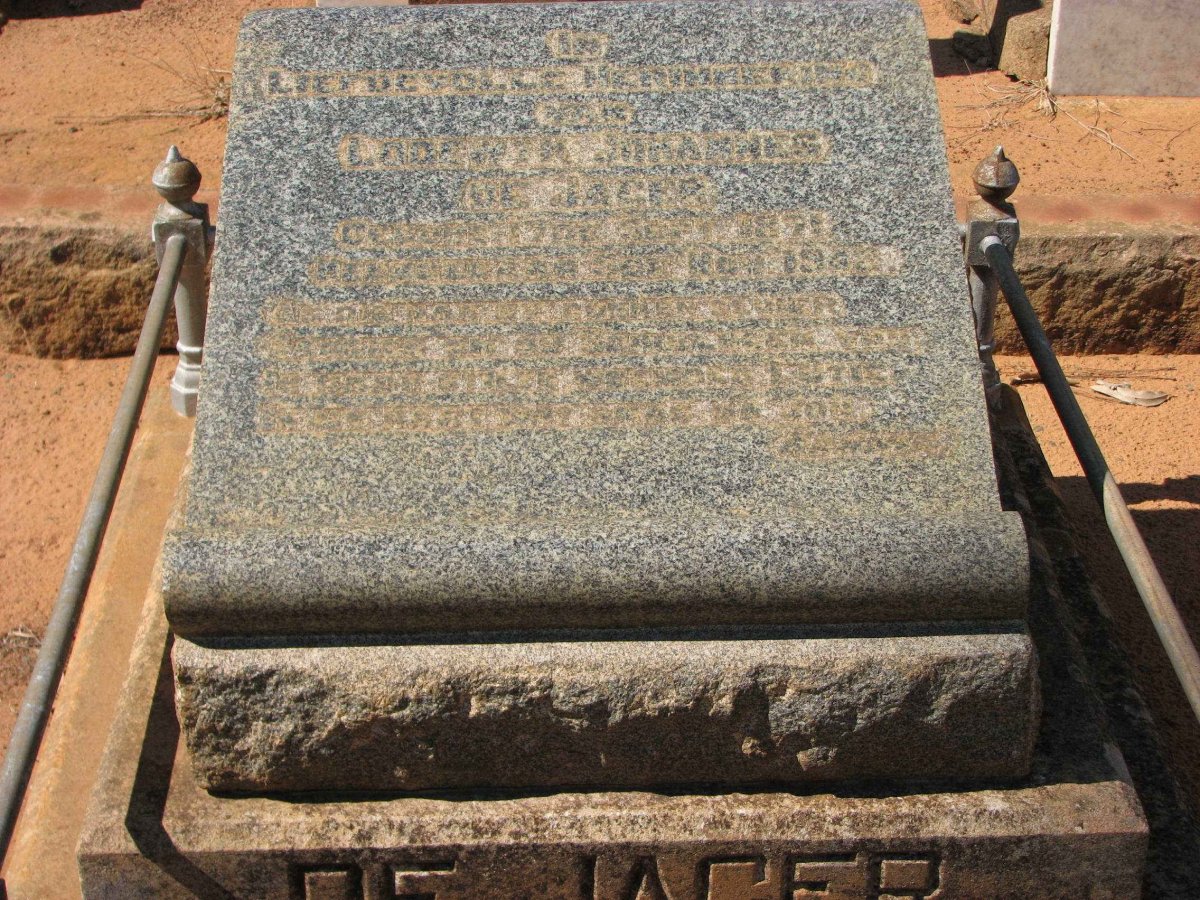 JAGER Lodewyk Johannes, de 1891-1942