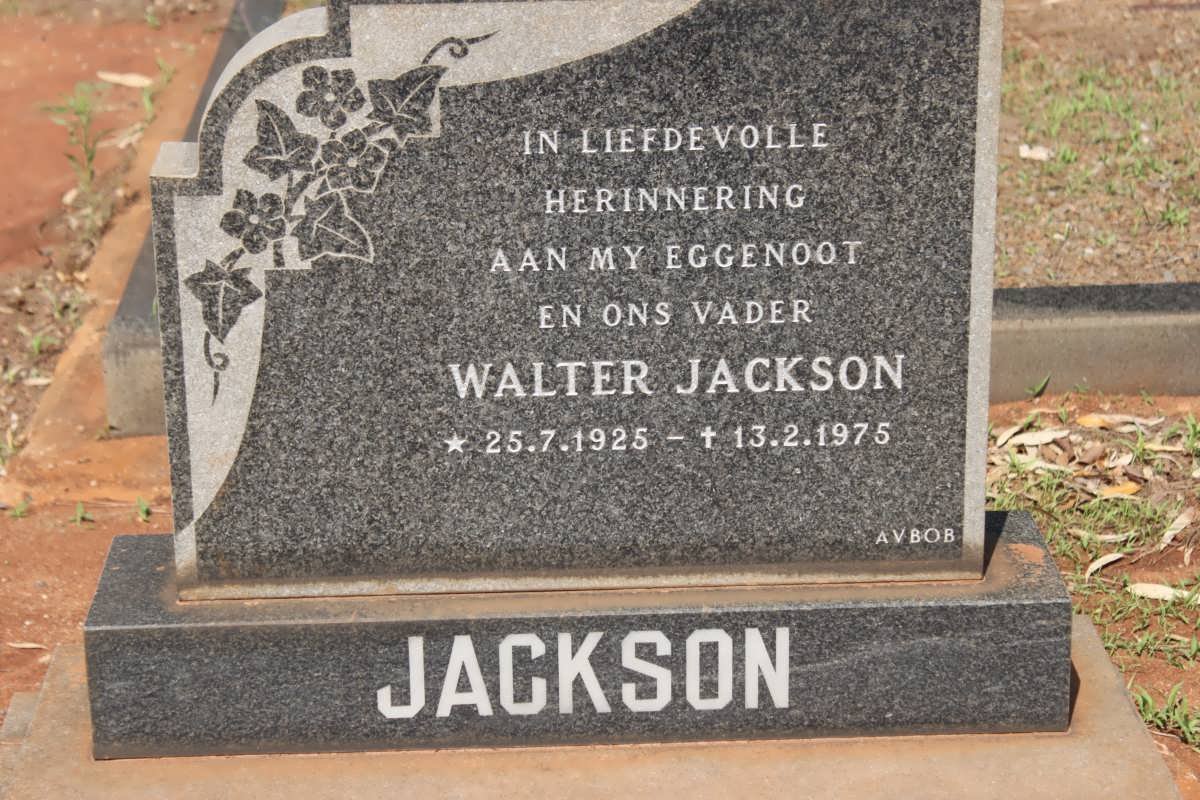 JACKSON Walter 1925-1975