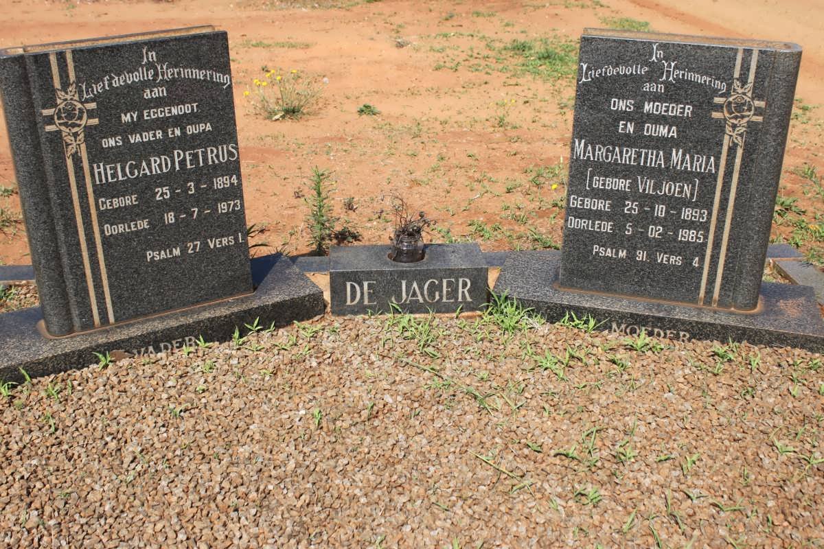 JAGER Helgard Petrus, de 1894-1973 &amp; Margaretha Maria VILJOEN 1893-1985