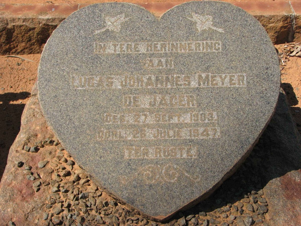 JAGER Lucas Johannes Meyer, de 1903-1947