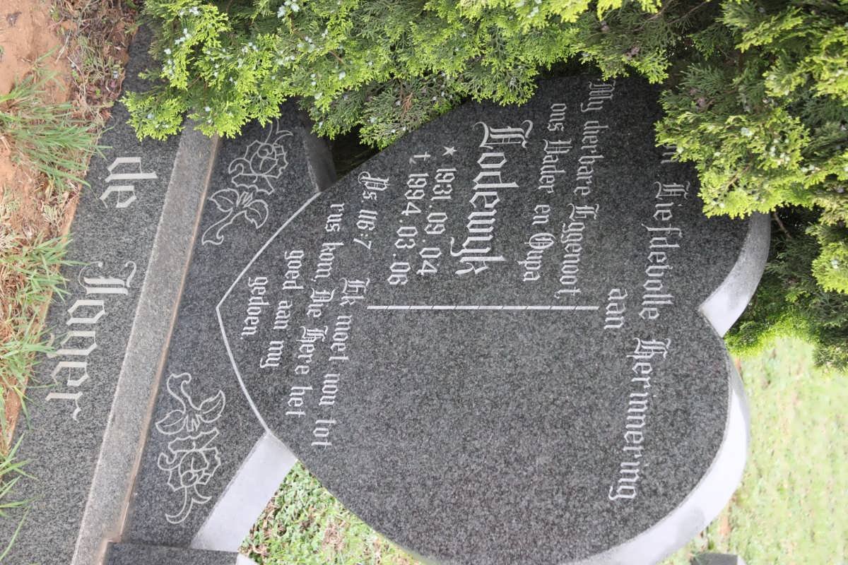 JAGER  Lodewyk, de 1931-1994
