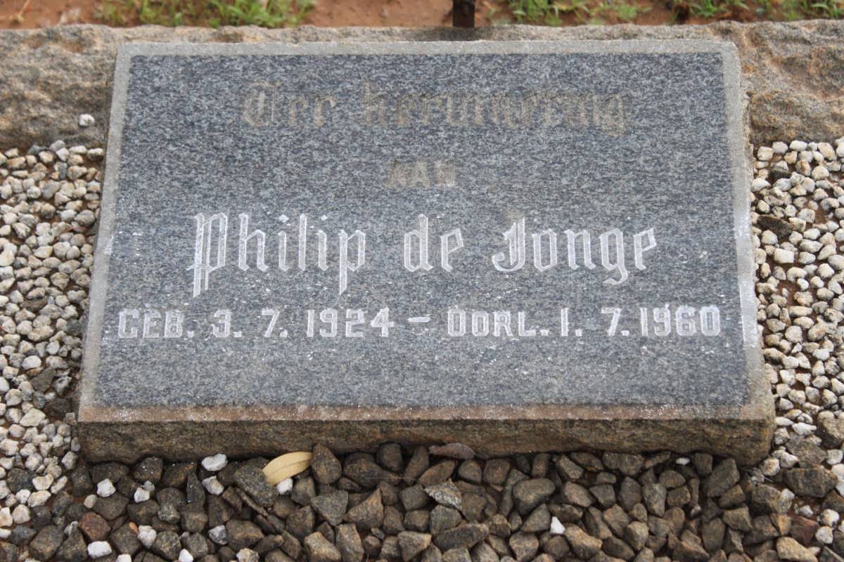JONGE Philip, de 1924-1960