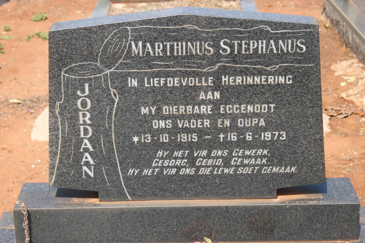 JORDAAN Marthinus Stephanus 1915-1973