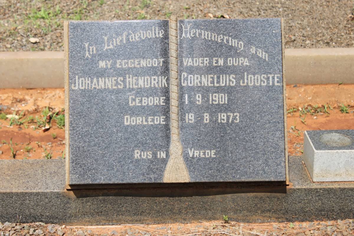 JOOSTE Johannes Hendrik Cornelius 1901-1973