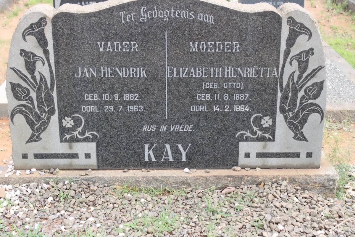 KAY Jan Hendrik 1882-1983 &amp; Elizabeth Henrietta OTTO 1887-1984