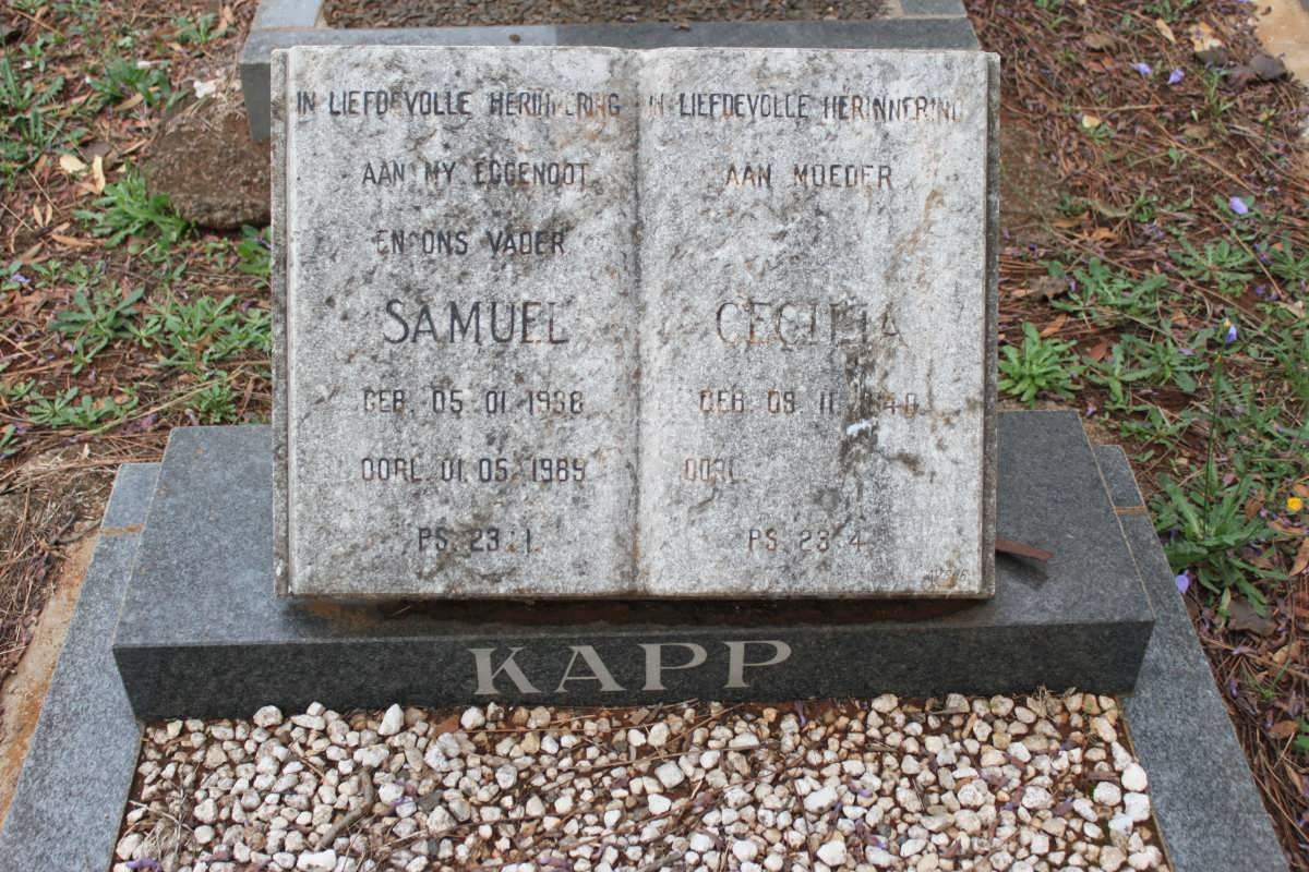 KAPP Samuel 1938-1989 &amp; Cecilia 1948-