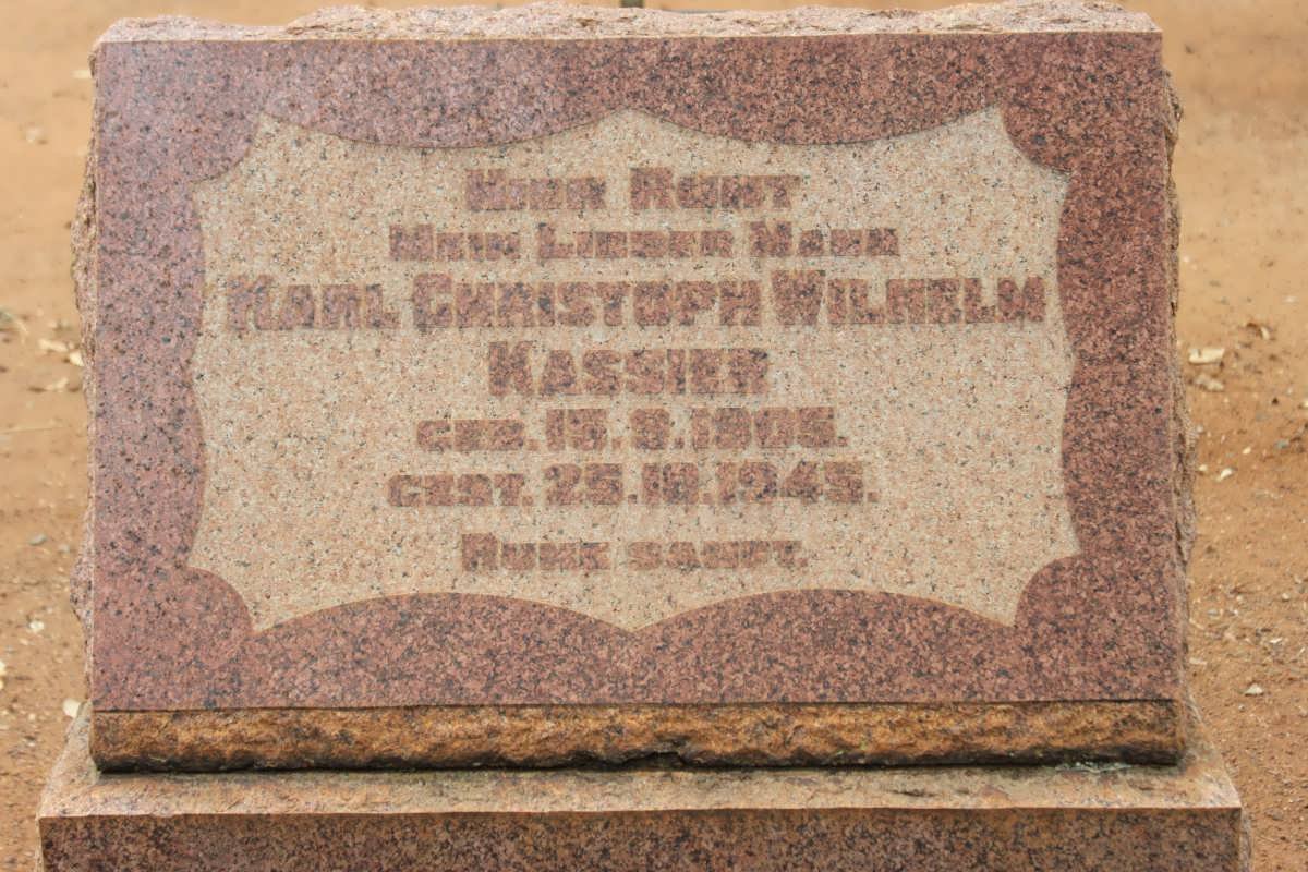 KASSIER Karl Christoph Wilhelm 1905-1945