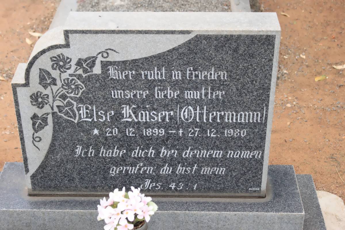 KAISER Else nee OTTERMANN 1899-1980
