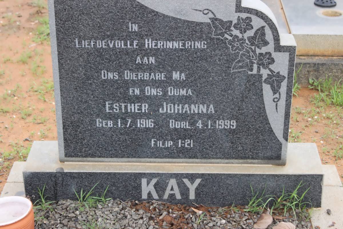 KAY Esther Johanna 1916-1999