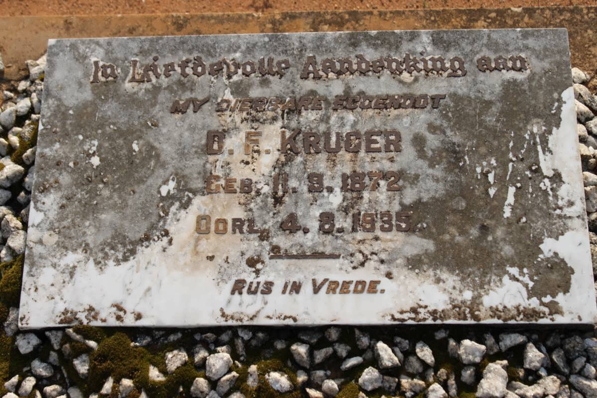 KRUGER D.F. 1872-1935