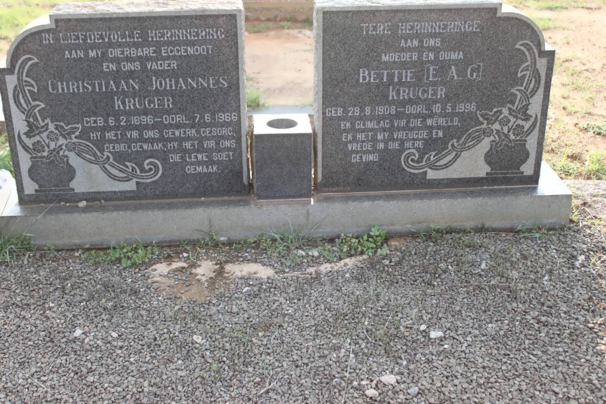 KRUGER Christiaan Johannes 1896-1966 &amp; Bettie 1908-1996