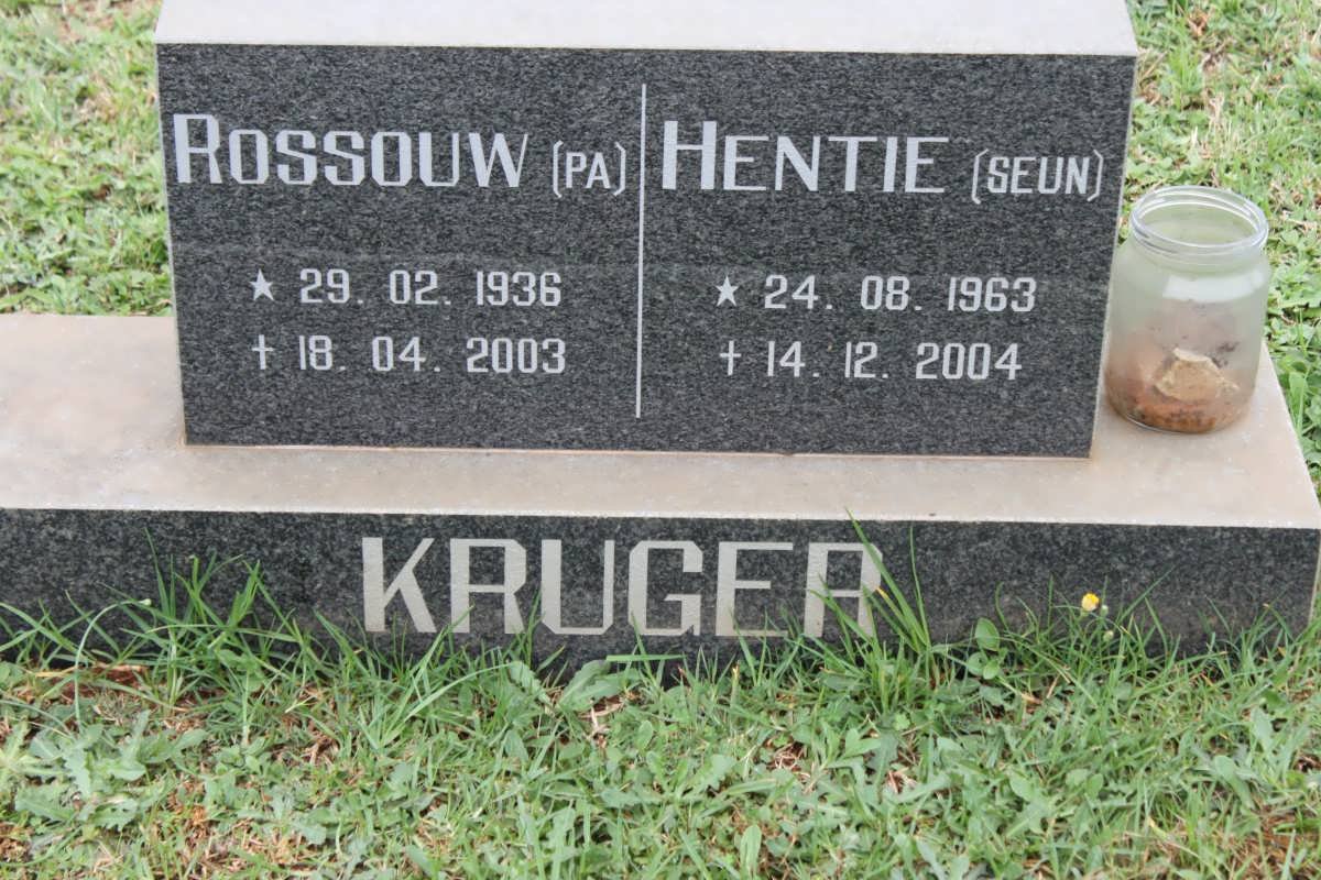 KRUGER Rossouw 1936-2003 :: KRUGER Hentie 1963-2004