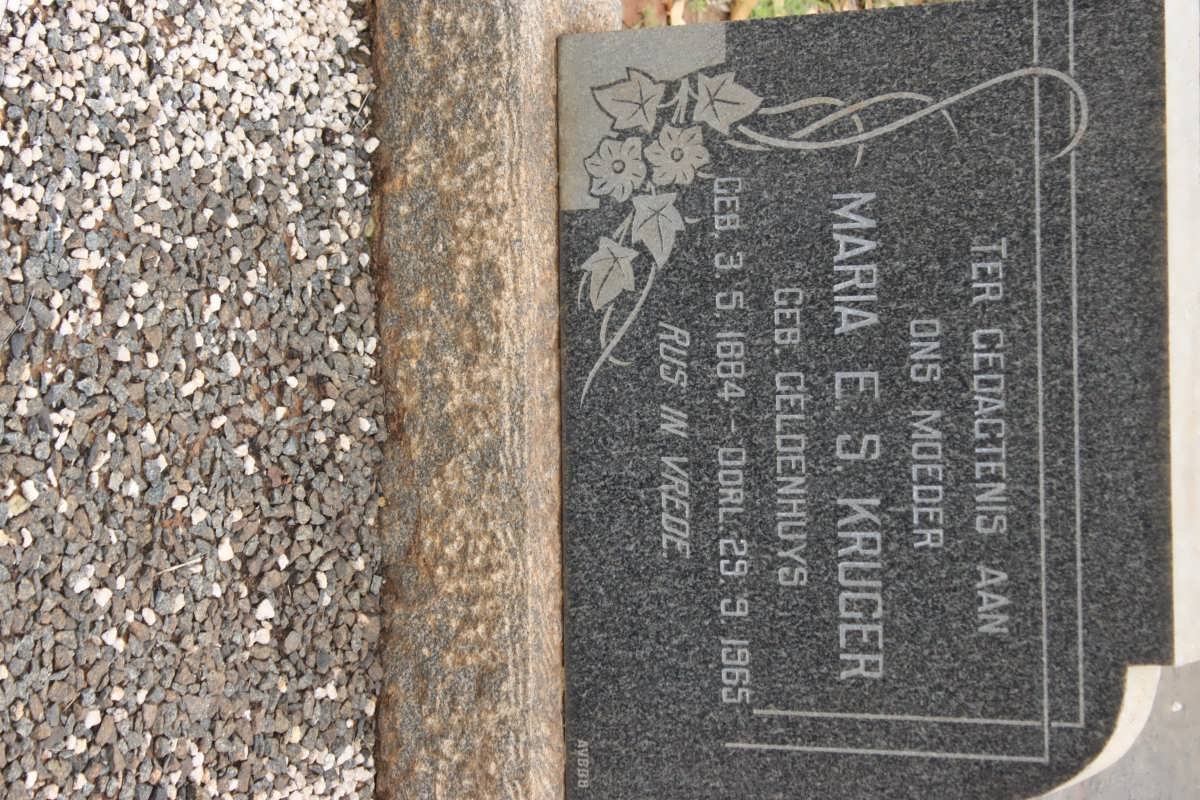 KRUGER Maria E.S. nee GELDENHUYS 1884-1965